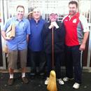 The boys at the stables with John (L to R) David Russo, George Kairouz and Terry Hill